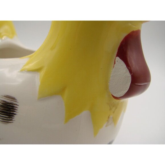 Vintage Chicken Rooster and Hen Cream and Sugar Bowl Set Chestnut Creek Ceramic - Picture 9 of 12